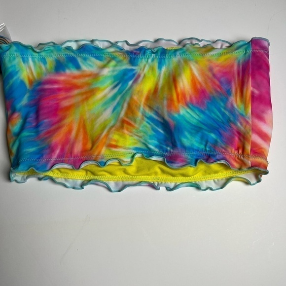 Salt & Cove ruffle edge tie dyed bikini top-NWT - Picture 3 of 4